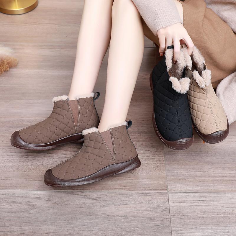 Damen Warmgefütterte Stiefeletten mit elastischem Einstieg und rutschfester Sohle Drune