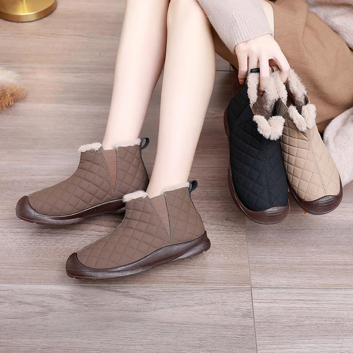 Damen Warmgefütterte Stiefeletten mit elastischem Einstieg und rutschfester Sohle Drune