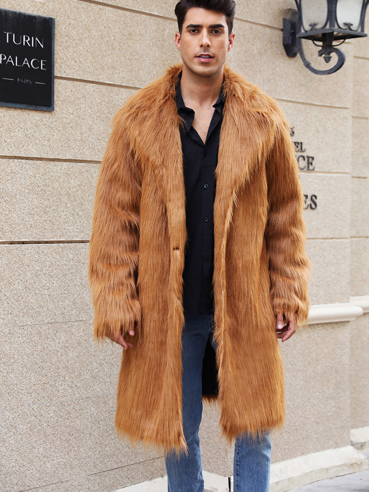 Herren Elegante und gemütliche Felljacke Drune