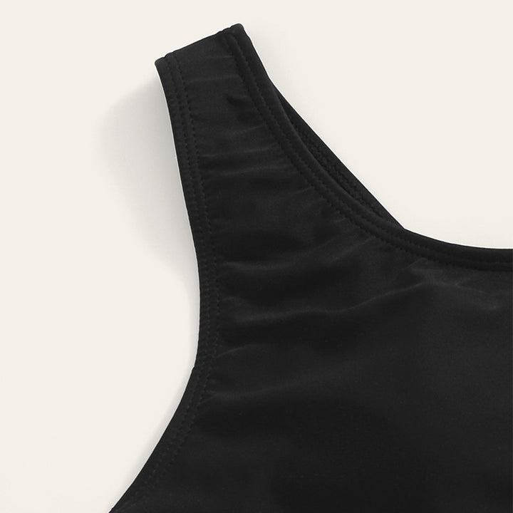 Damen asymmetrisches Bikini-Set mit elastischen Bändern Drune