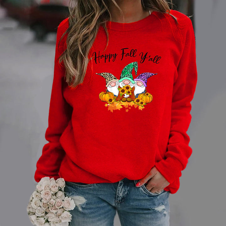 Damen Sweatshirt mit Herbstmotiv und gemütlichem Schnitt Drune