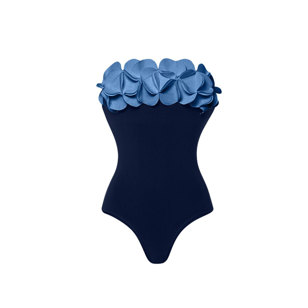 Damen Schwimmanzug mit floralem Oberteil und eleganter Maxi-Rock Drune