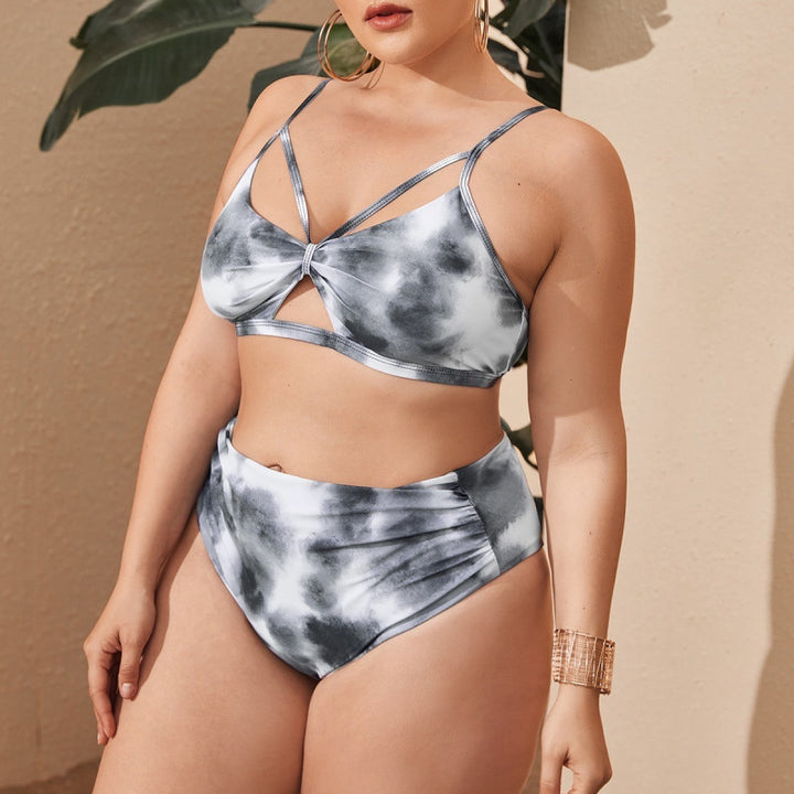 Damen Hochgeschnittener Bikini mit modischem Cut-Out-Design Drune