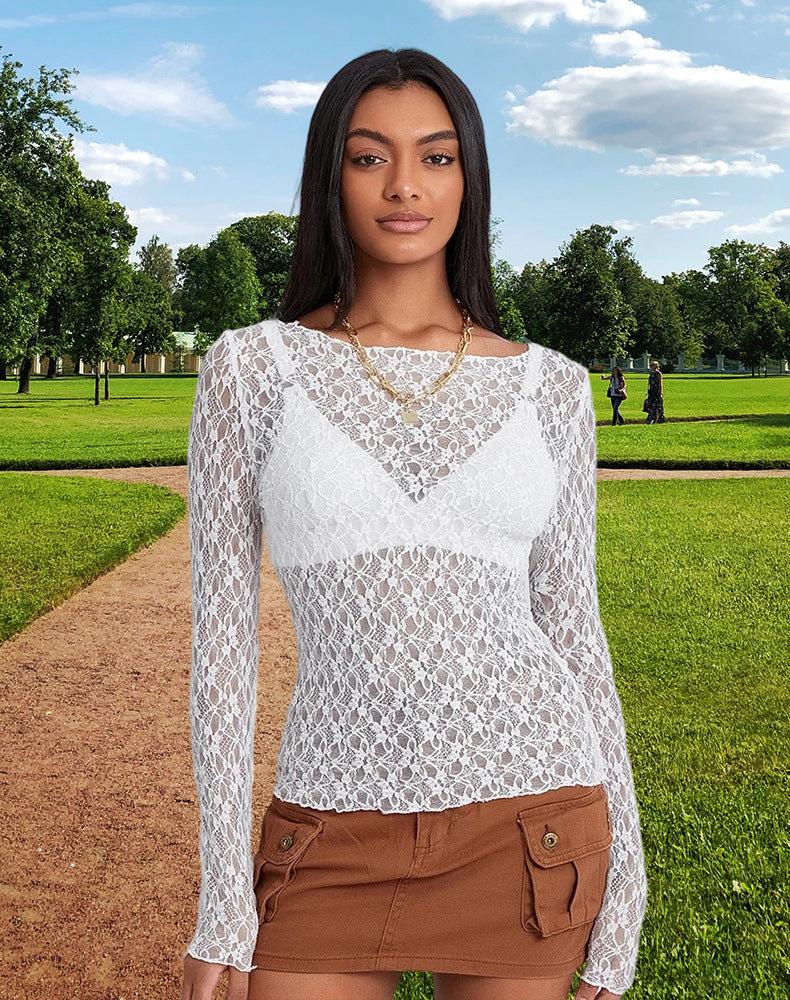 Damen Spitzenoberteil mit eleganter Passform und raffinierten Details Drune