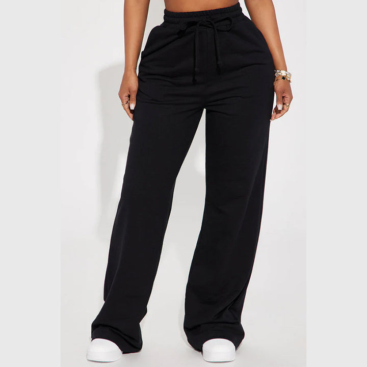 Damen weite Sweatpants mit elastischem Bund und Kordelzug Drune