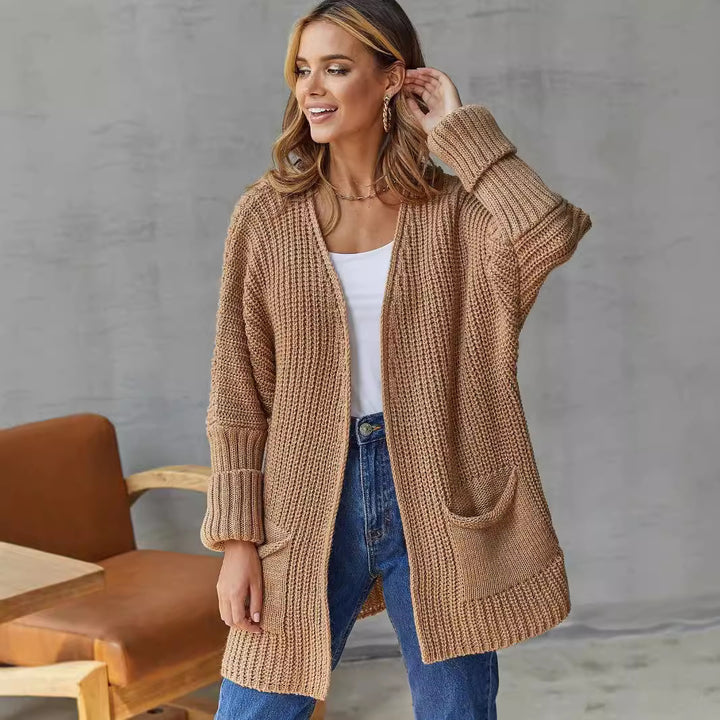 Damen Grobstrickcardigan mit praktischen Taschen und lässigem Schnitt Drune