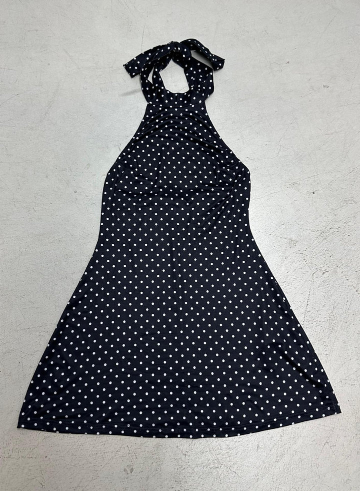 Damen Sommerliches Halterneck-Kleid mit verspieltem Polka-Dot-Muster Drune