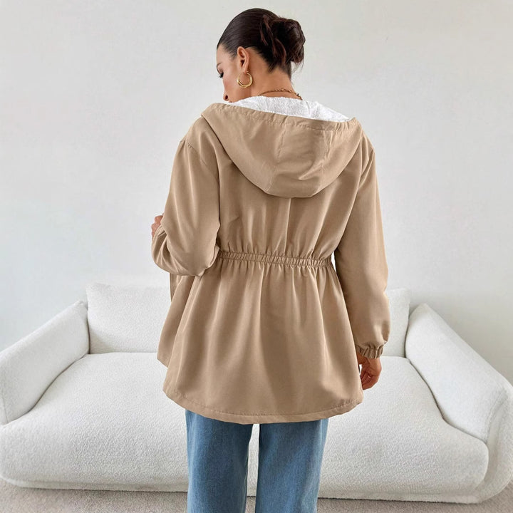 Damen Freizeitjacke mit verstellbarem Bund und Kapuze Drune
