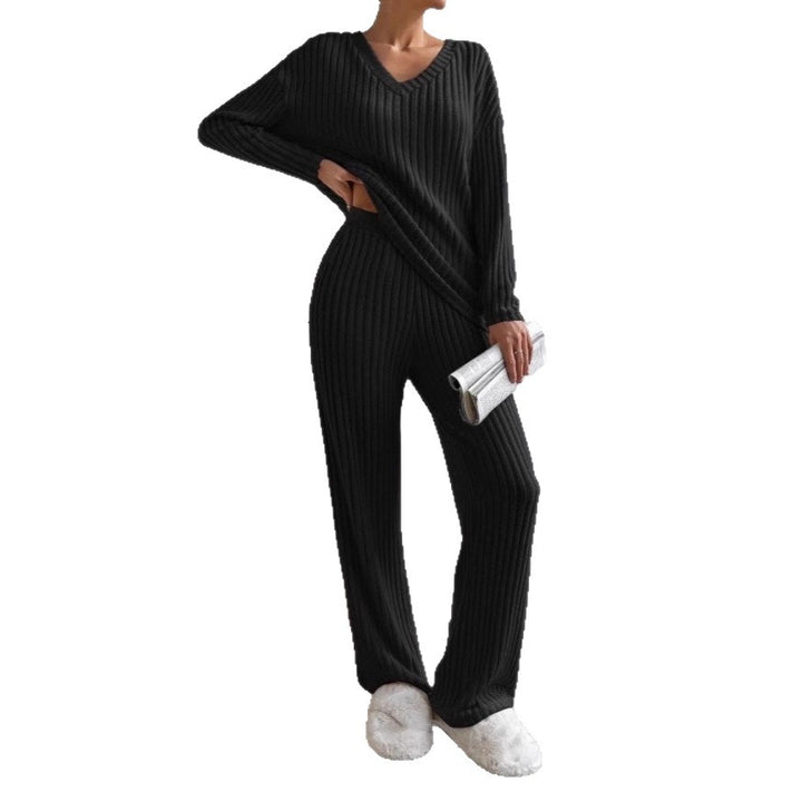 Damen kuscheliges Strick-Loungewear-Set Drune