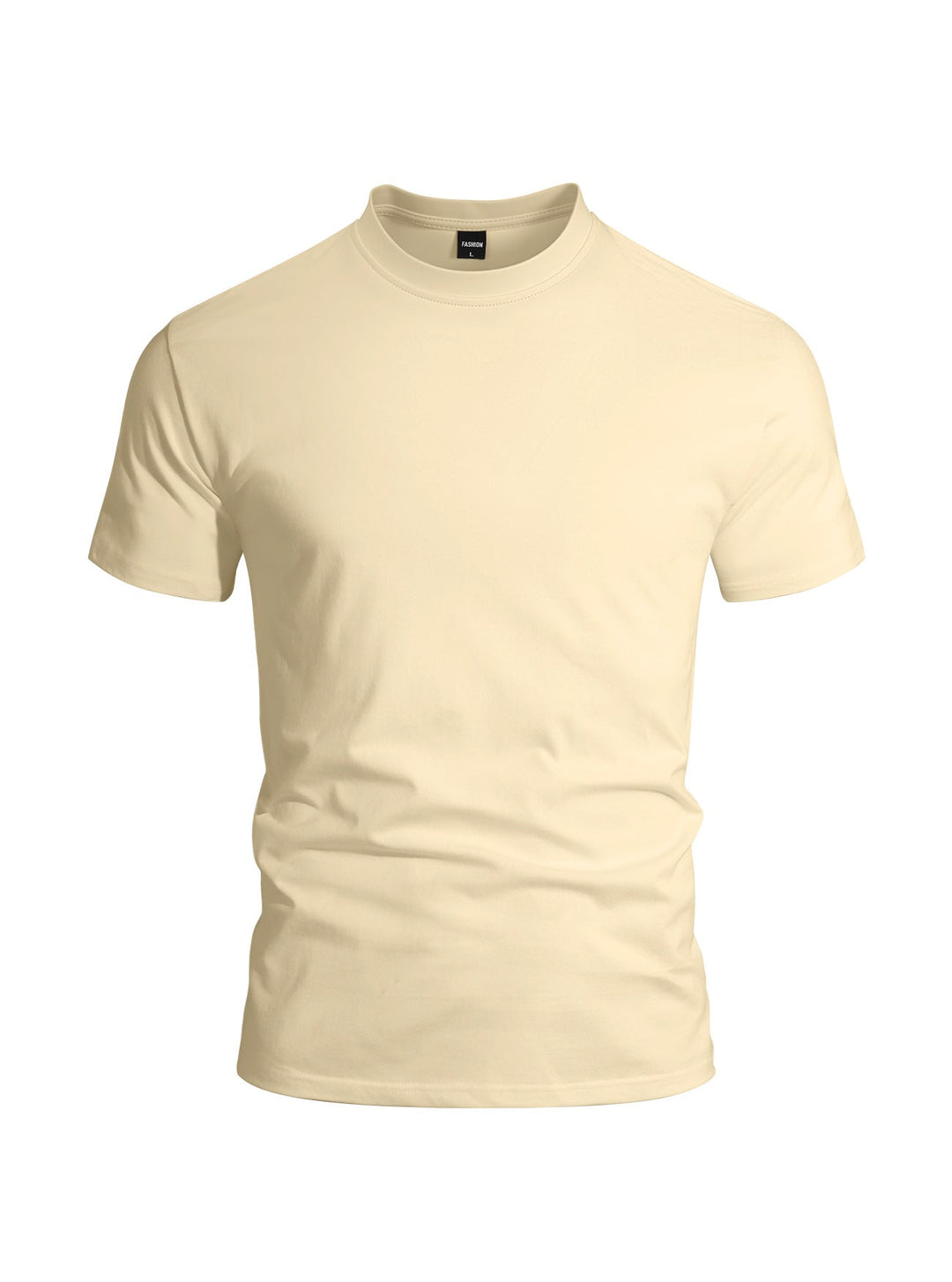 Herren nan eng anliegendes Rundhals-Basicshirt aus Singlejersey mit verstärktem Nackenband Drune