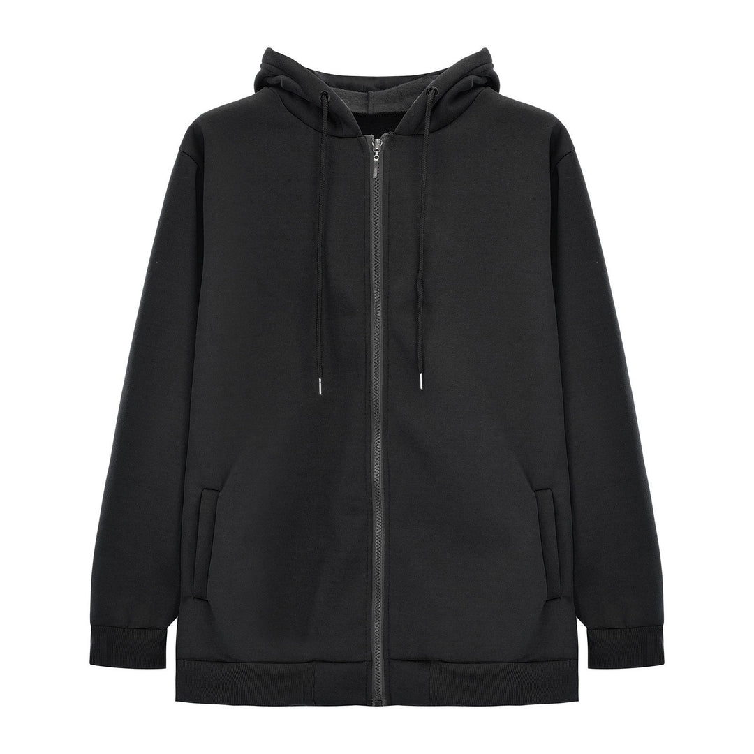 Damen nan lässige Zip-Hoodie-Jacke im Boxy-Cut mit überschnittener Schulter, verdecktem Tunnelzug und großen Kängurutaschen Drune