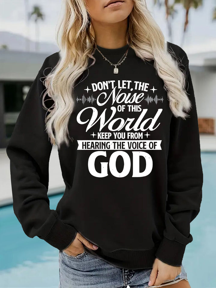 Damen Sweatshirt mit inspirierendem Aufdruck und bequemer Passform Drune