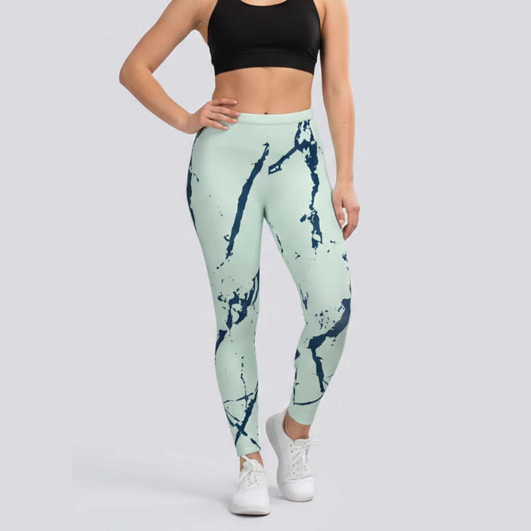 Damen Sportleggings mit stylischem Sternen-Design und hohem Bund Drune