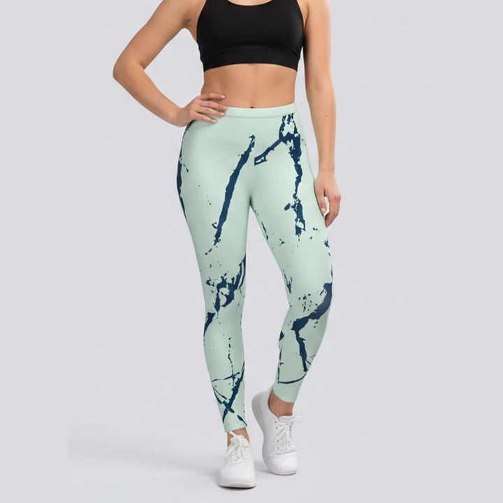 Damen Sportleggings mit stylischem Sternen-Design und hohem Bund Drune