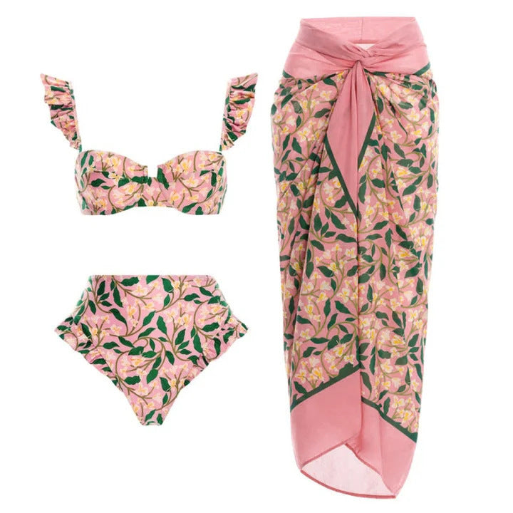 Damen Bikiniset mit verspielten Rüschendetails Drune