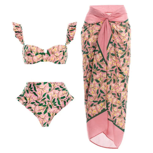 Damen Bikiniset mit verspielten Rüschendetails Drune