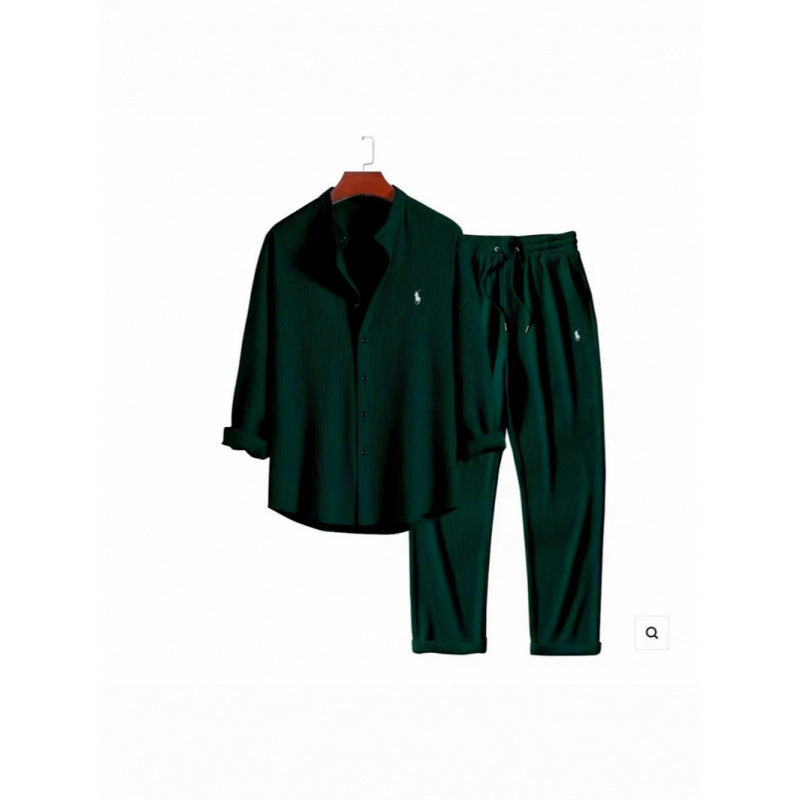 Damen Schlafanzugset mit elegantem Hemd und bequemen Hosen Drune