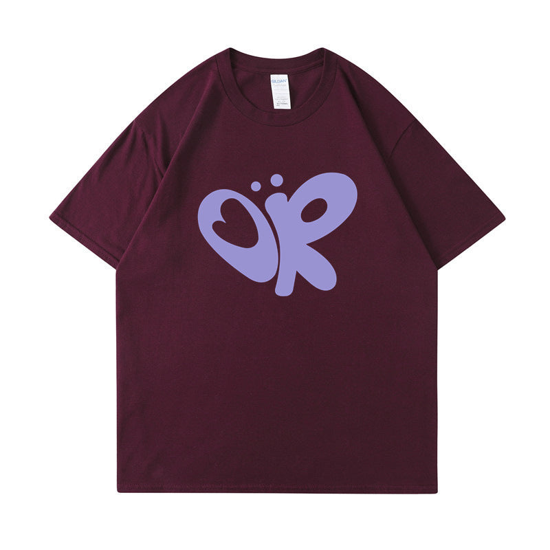 Damen lässiges T-Shirt mit einzigartigem Grafikdruck Drune