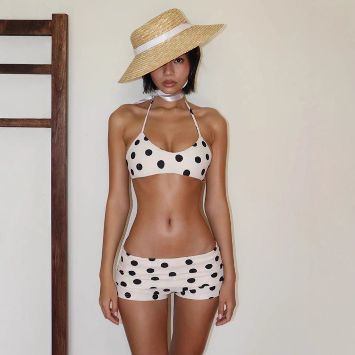 Damen Bikiniset mit verspieltem Punktedesign und eleganten Bindeträgern Drune