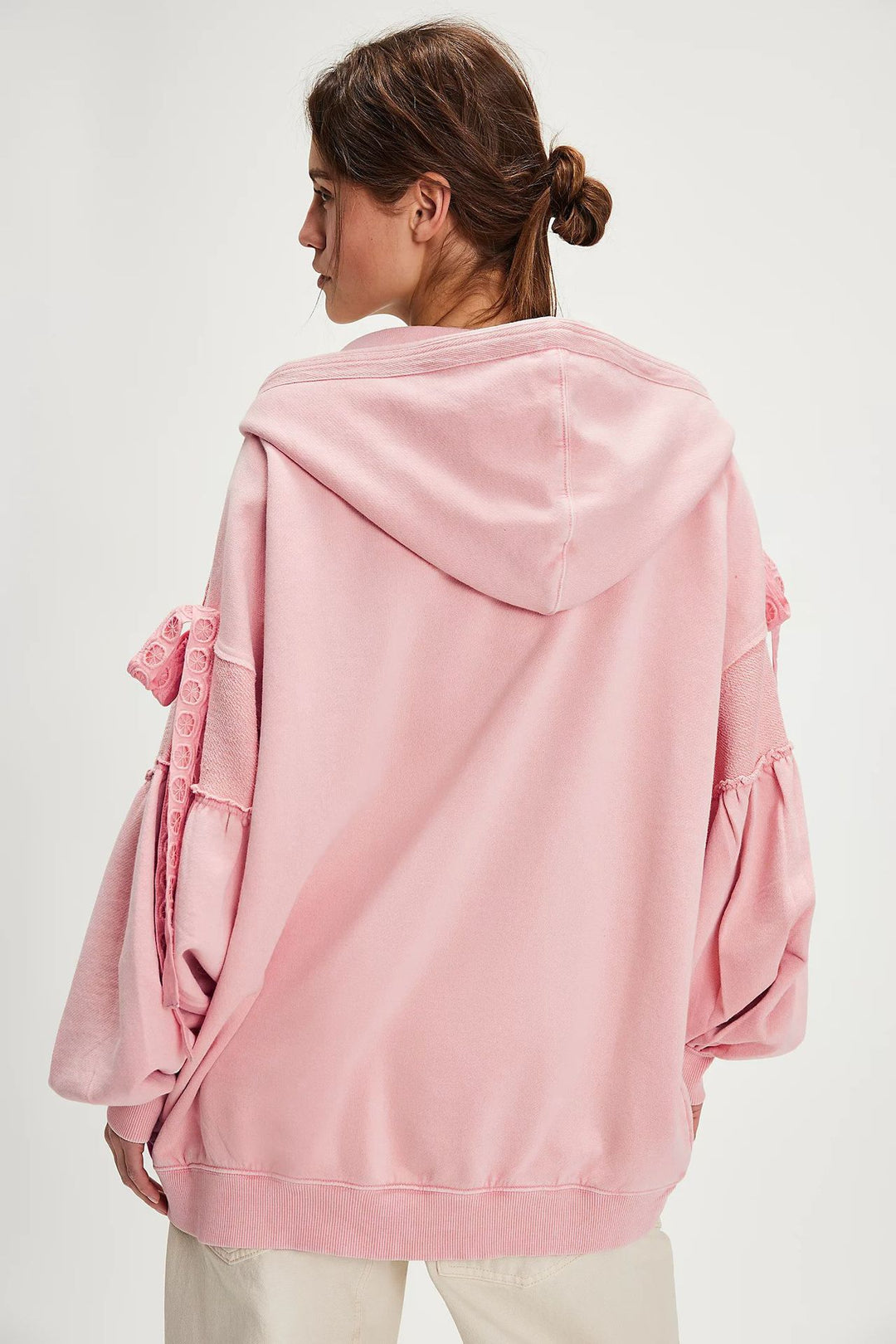 Damen Oversize Kapuzenpullover mit einzigartigen Ärmeldetails Drune