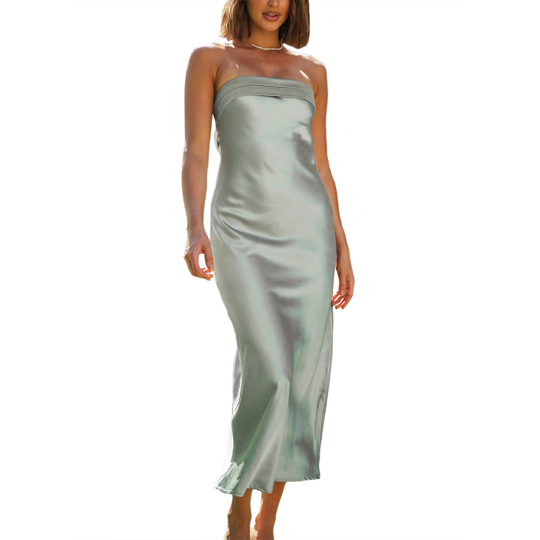 Damen Langschaftkleid aus edlem Satin Drune