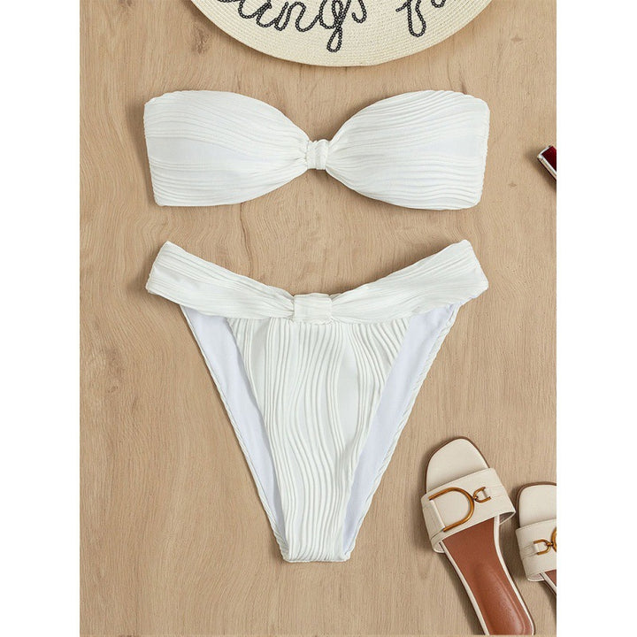 Damen Bandeau-Bikini mit raffiniertem Wickeldetail Drune