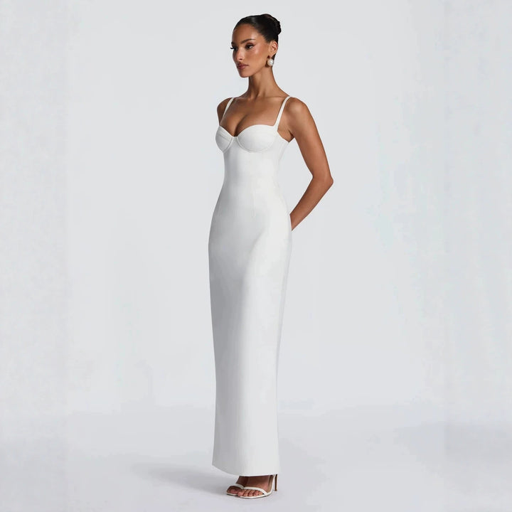 Damen Elegantes langes Hochzeitskleid Drune
