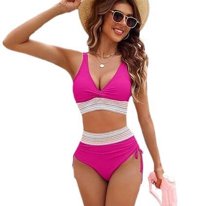 Damen Hochgeschnittener Verstellbarer Bikini Set mit Stilvollem Design Drune