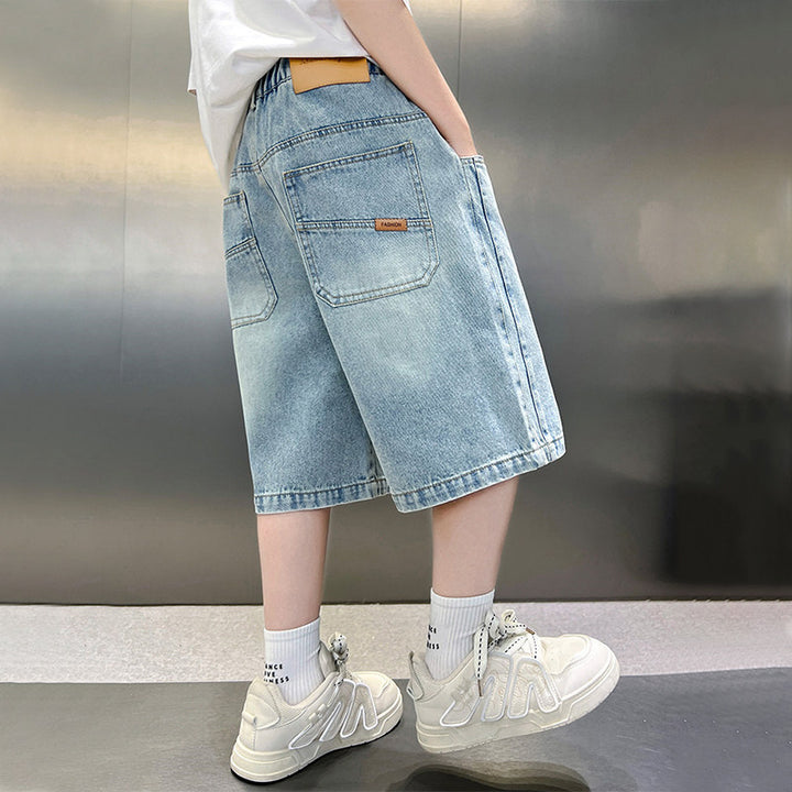 Jungen lässige Denim-Shorts mit praktischen Taschen Drune