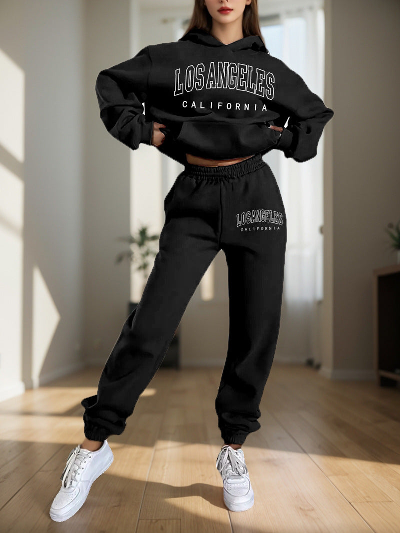 Damen Freizeit Hoodie und Jogginghose Set Drune