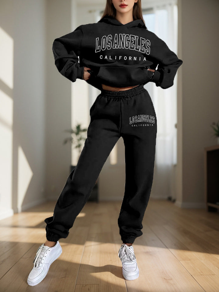 Damen Freizeit Hoodie und Jogginghose Set Drune