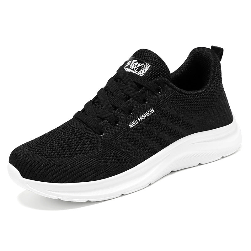 Damen nan gestrickter Schnür-Sneaker mit 3D-Strickobermaterial, verstärkter Zehenkappe und reaktiver EVA-Dämpfung Drune
