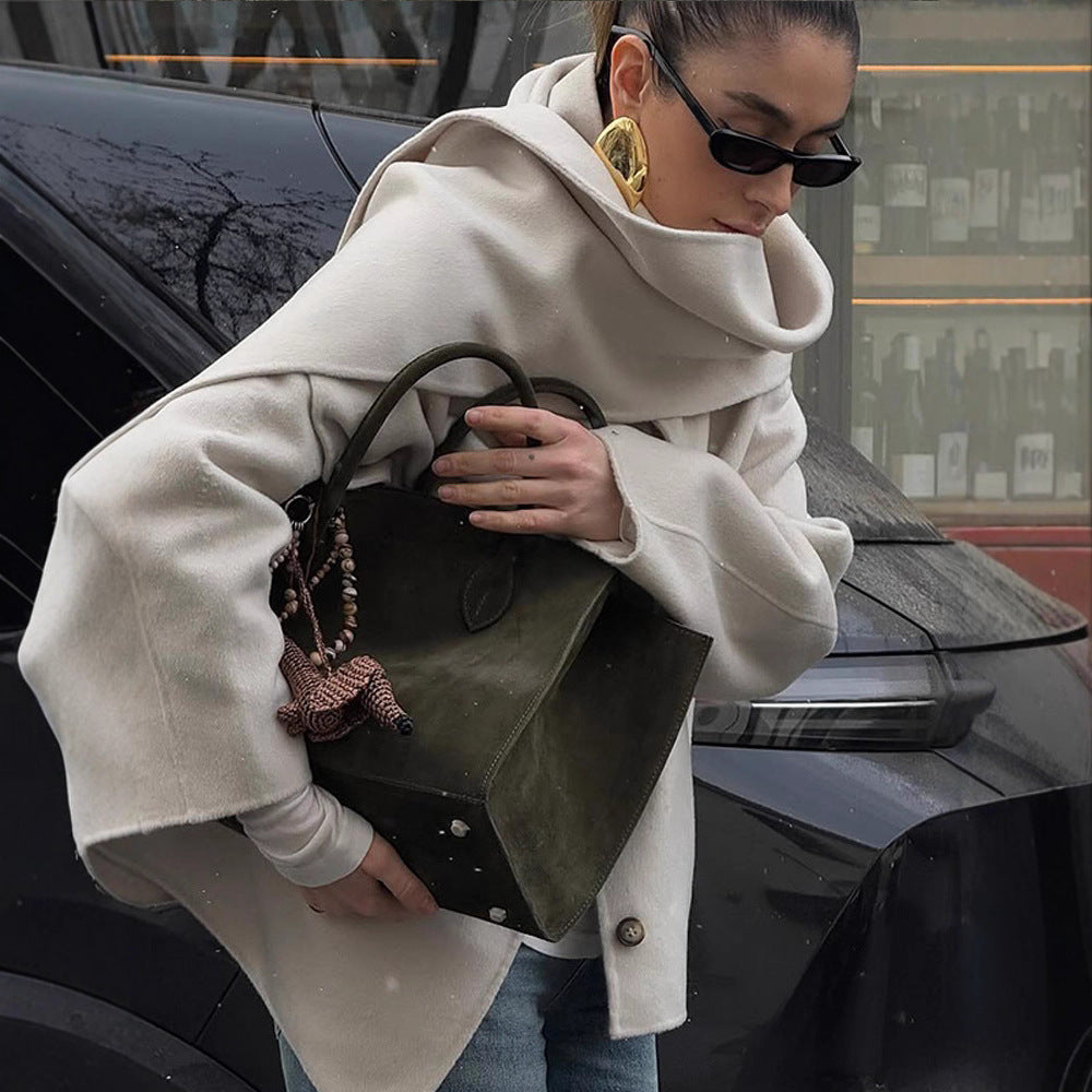 Damen Oversized Strickjacke mit elegantem Schnitt und praktischen Taschen Drune