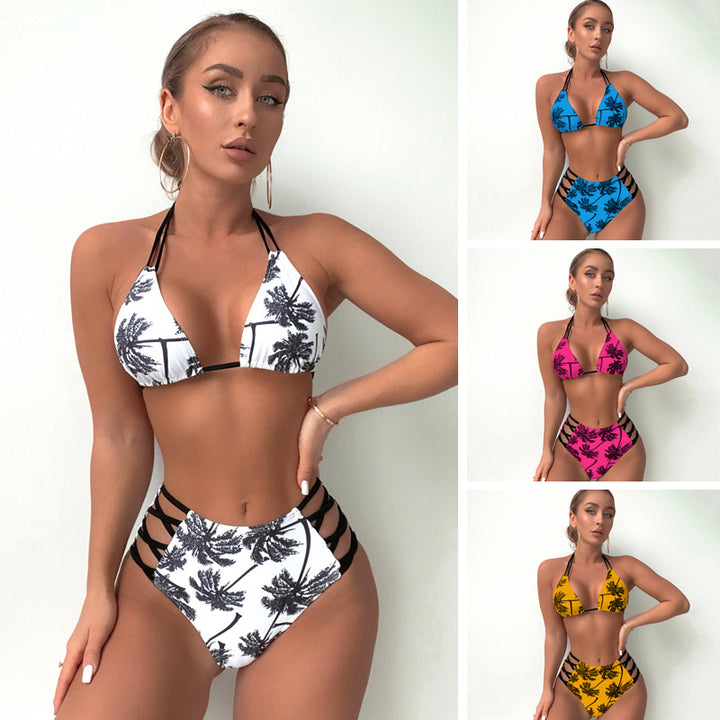 Damen Hochtaillierter Bikini mit trendigen Schnürdetails Drune