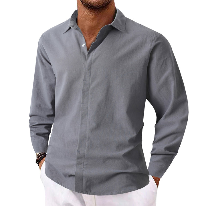 Herren Elegantes Casual-Hemd mit Slim-Fit Schnitt Drune