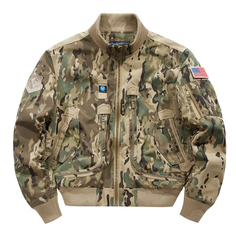 Herren stylische Bomberjacke mit vielseitigen Taschen Drune