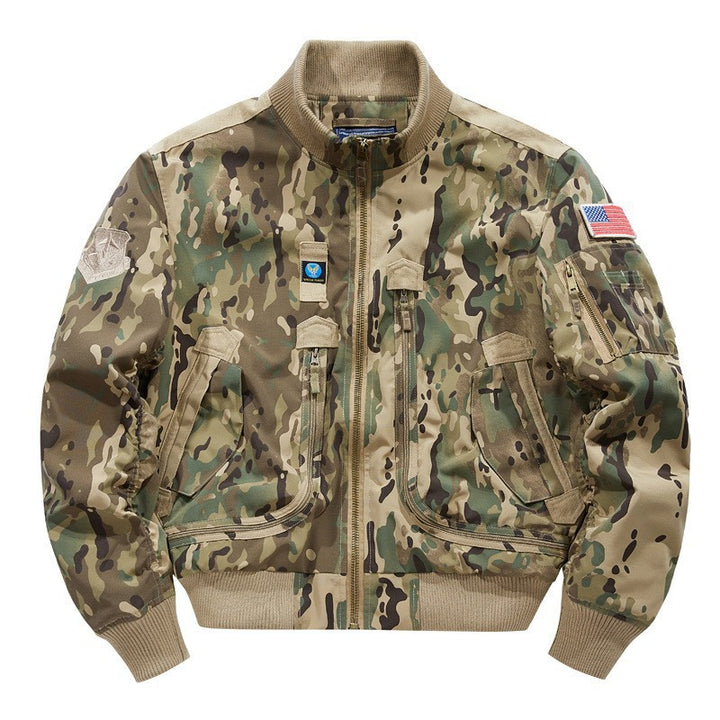 Herren stylische Bomberjacke mit vielseitigen Taschen Drune