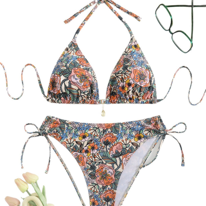 Damen Blumenmuster Bikini-Set Drune