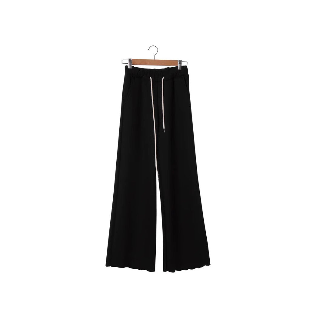Damen weite Jersey-Hose mit elastischem Bund und praktischen Taschen Drune