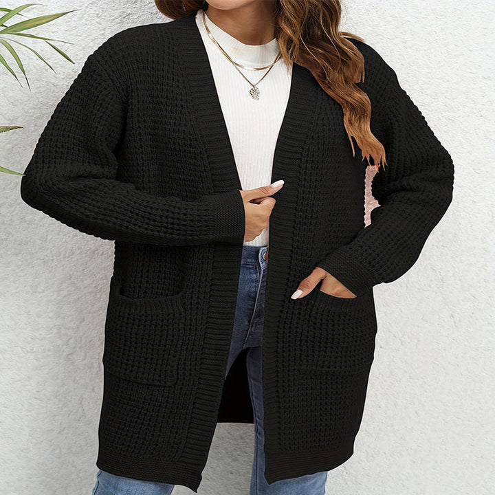 Damen Strickcardigan mit aufgesetzten Taschen und lockerer Passform Drune