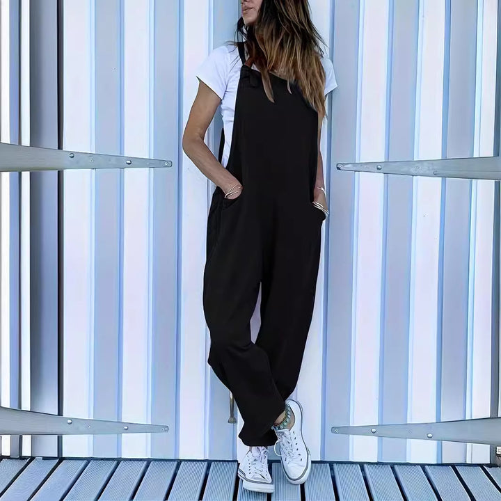 Damen Lässiger Jumpsuit mit praktischen Seitentaschen Drune