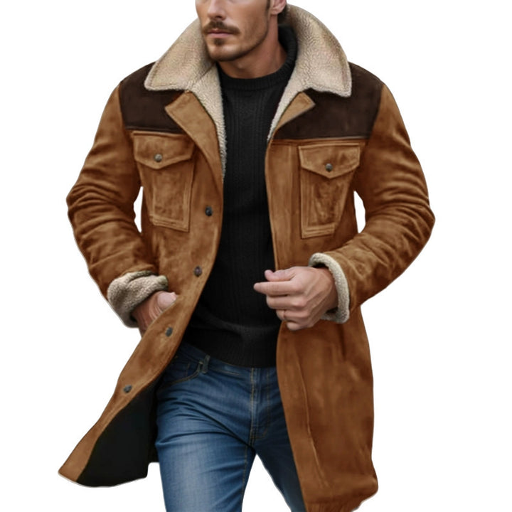 Herren Lammfelljacke im lässigen Utility-Stil mit großzügigen Taschen Drune