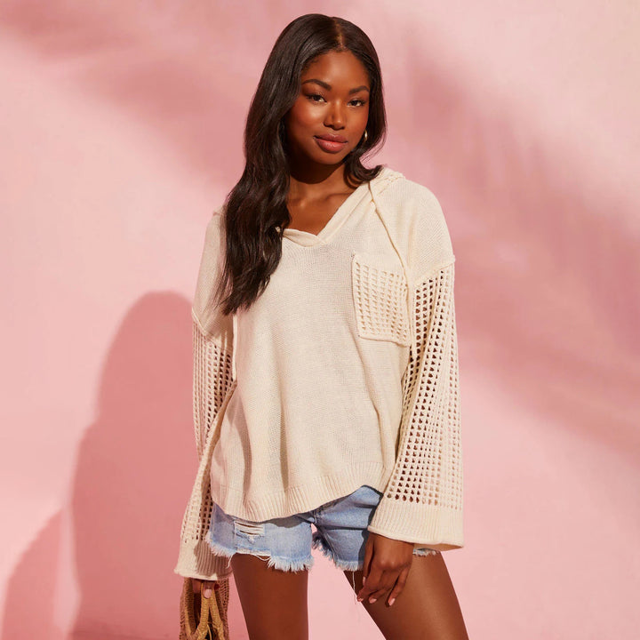 Damen luftige Strickpullover Drune