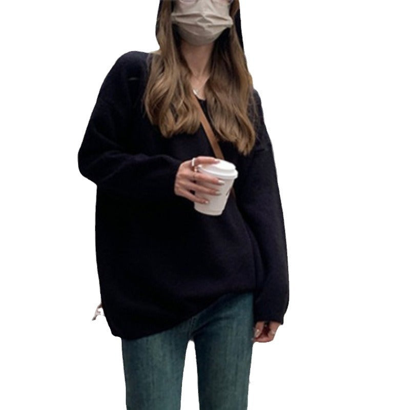 Damen lässiger Kapuzenpullover mit weitem Schnitt und eleganter Verarbeitung Drune