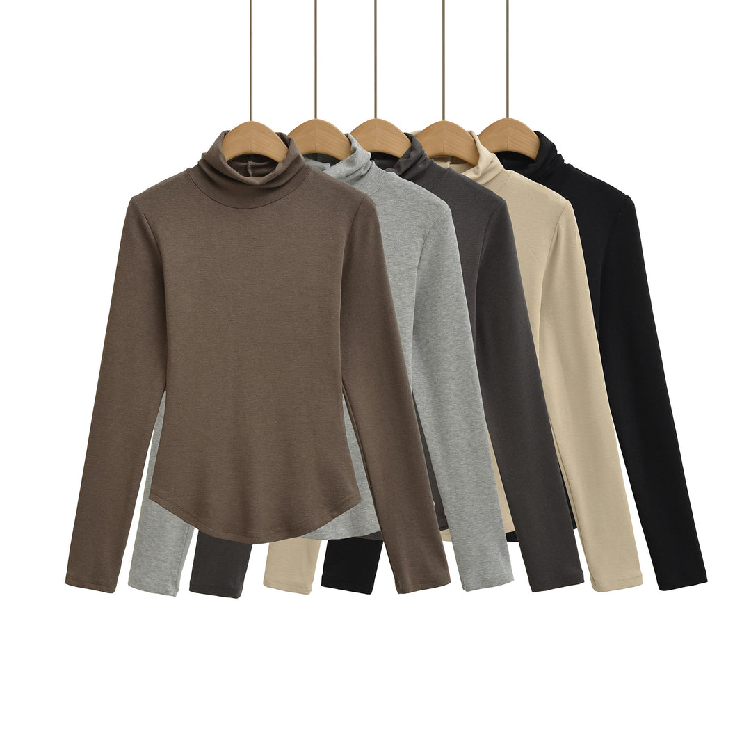 Damen Langarmshirt mit hohem Kragen Drune