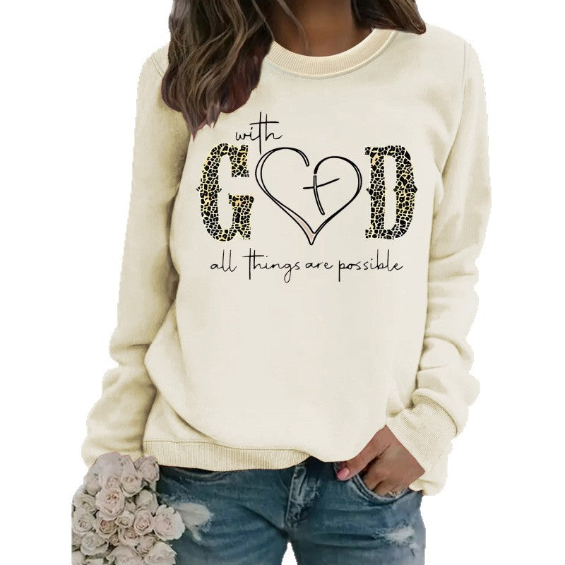 Damen Sweatshirt mit kreativem Modedesign und motivierender Botschaft Drune