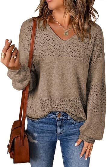 Damen luftiger Strickpullover Drune