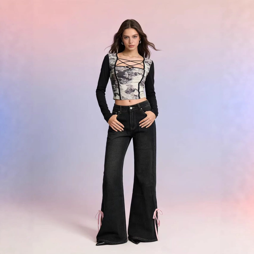 Damen Hochwertige vielseitige Jeanshose Drune