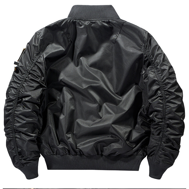 Herren nan windabweisende Pilot-Flightjacke mit modularen Fronttaschen, Ärmelorganizer und elastischem Bund Drune