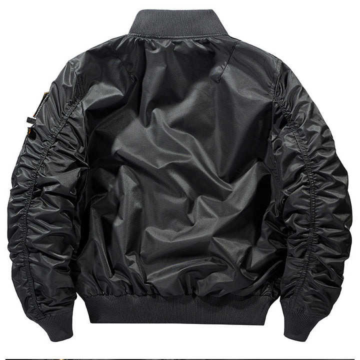 Herren nan windabweisende Pilot-Flightjacke mit modularen Fronttaschen, Ärmelorganizer und elastischem Bund Drune